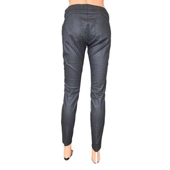 3x1 NYC W2 Blqck Coated Zip Ankle Low Rise Skinny Jeans - Picture 3 of 7